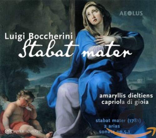 CD cover: painting of Mary and child, text "Luigi Boccherini Stabat mater".