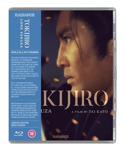 Blu-ray cover for “Tokijiro: Lone Yakuza” featuring a man’s intense profile.
