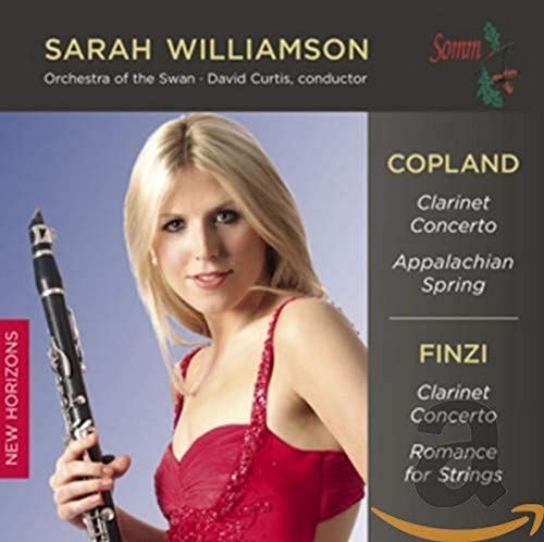 CD cover featuring Sarah Williamson with a clarinet and musical scores.