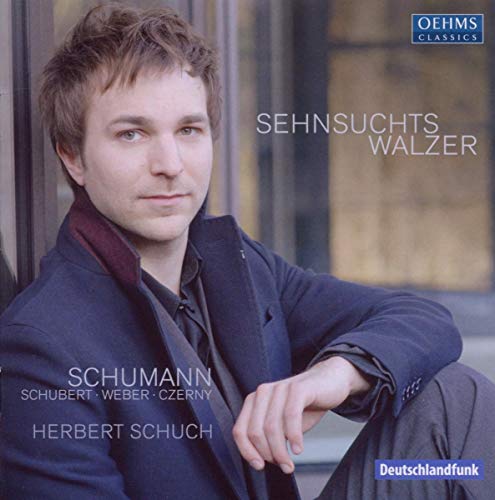 CD cover featuring portrait of Herbert Schuch, pianist, with text "Sehnsuchts Walzer".