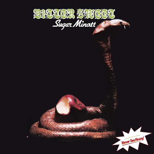 Album cover: snake coiled around an apple, with text "Bitter Sweet".