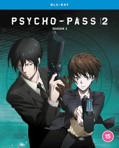 Blu-ray cover for “Psycho-Pass: Season 2” featuring two anime characters with guns.