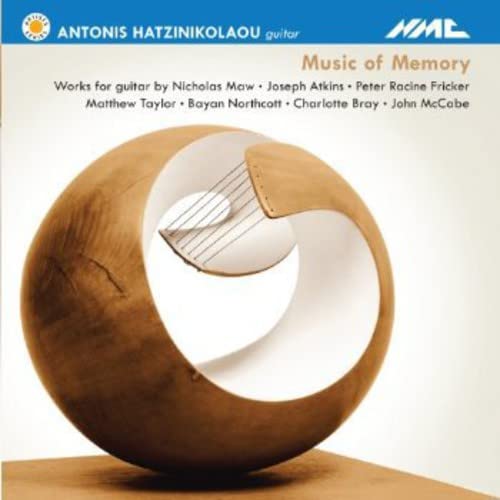 CD cover for "Music of Memory" featuring a circular, stringed instrument.