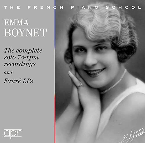 CD cover featuring a portrait of pianist Emma Boynet in the 1920s.