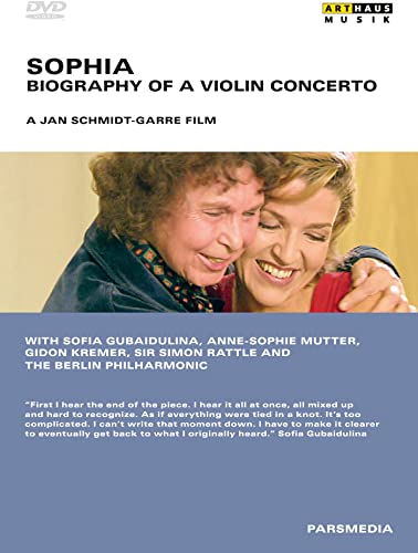 DVD cover featuring two women and a man, titled "Sophia - Biography Of A Violin Concerto.