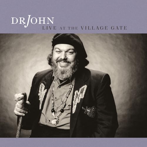 Dr. John album cover: black and white portrait of musician with a cane.