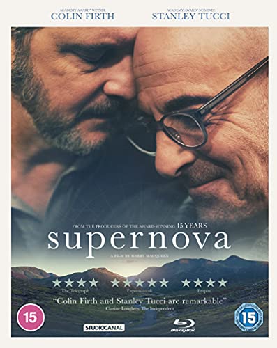 Supernova" Blu-ray cover featuring Colin Firth and Stanley Tucci in close-up.