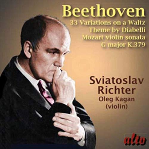 CD cover featuring pianist Sviatoslav Richter and composers Beethoven & Mozart.