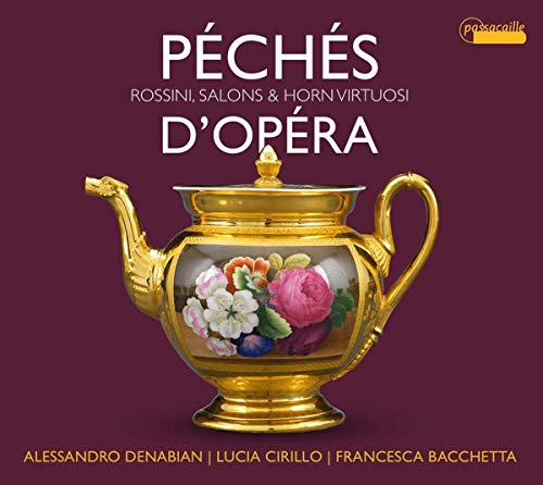 CD cover: gilded teapot with floral painting on a burgundy background.