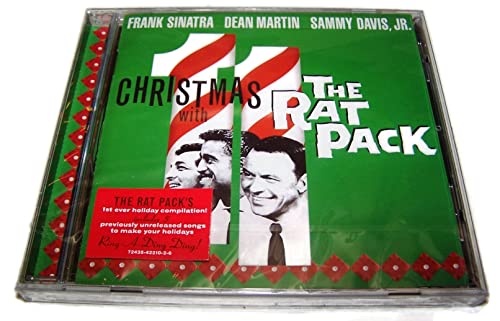 CD case for "Christmas With The Rat Pack" featuring Sinatra, Martin, and Davis.