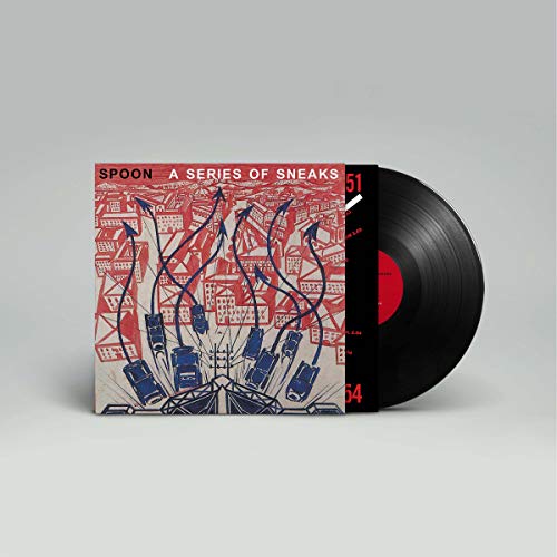 Spoon vinyl record with red and white illustrated album cover.
