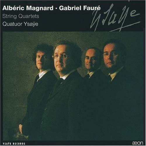 CD cover featuring a quartet of formally dressed musicians.