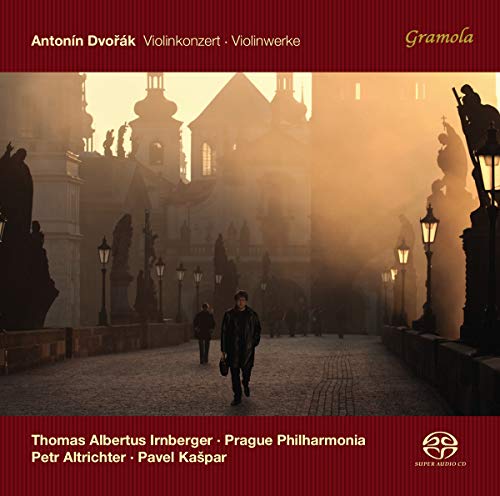 CD cover: Prague cityscape at dawn, with text naming composers and performers.