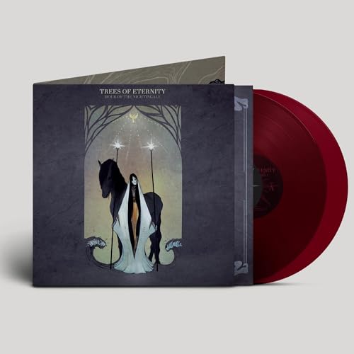 Vinyl record of "Trees Of Eternity" with dark fantasy album art.