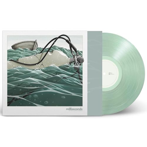 Vinyl record with cover art depicting a robot partially submerged in water.
