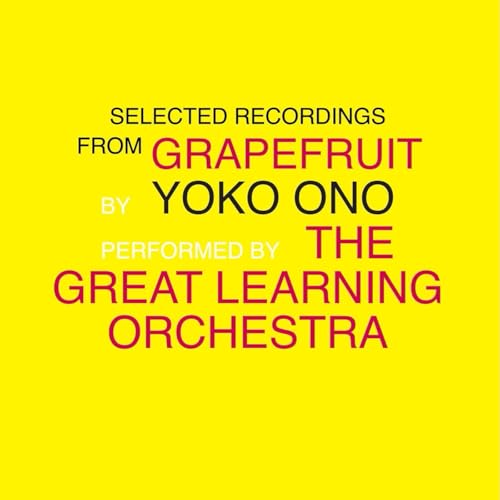 Yellow album cover with red text: “The Great Learning Orchestra” and “Yoko Ono”.