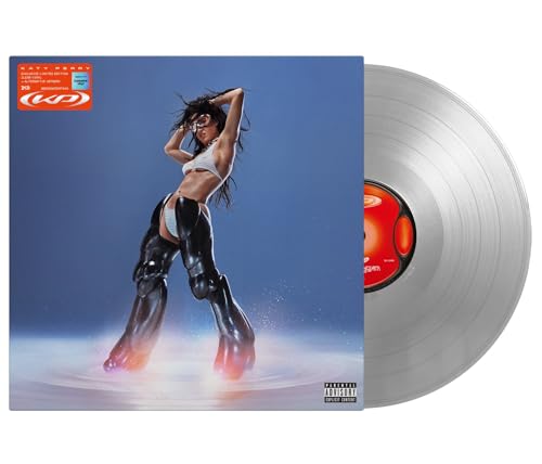 Katy Perry "143" vinyl record with cover art and silver disc.