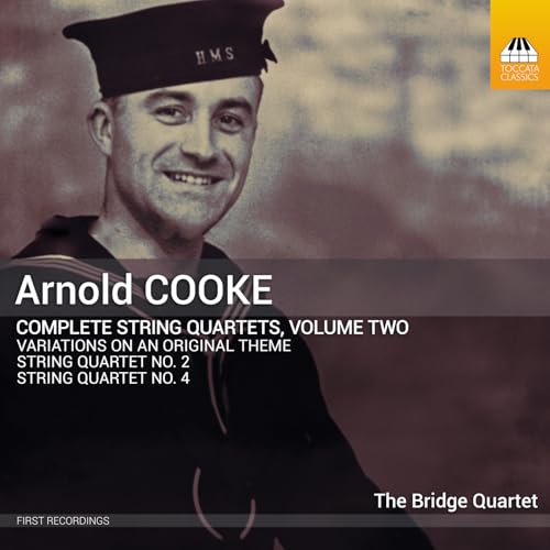 CD cover for Arnold Cooke’s Complete String Quartets, Volume Two.