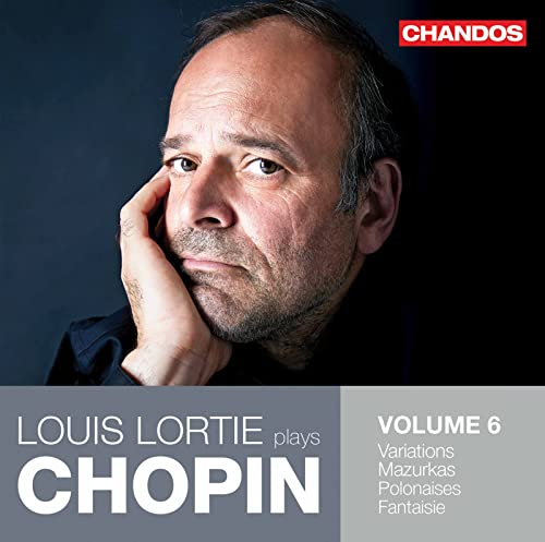 CD cover featuring pianist Louis Lortie, with text “Louis Lortie plays Chopin.”