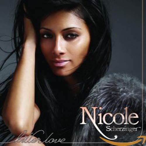Nicole Scherzinger album cover, close-up portrait with long dark hair.