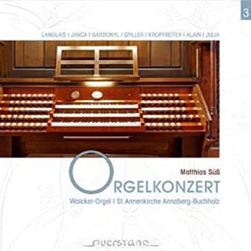 CD cover featuring a wooden pipe organ console with text overlay.