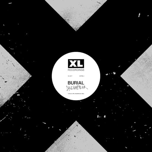 Burial album cover: black and white abstract design with XL Recordings logo.