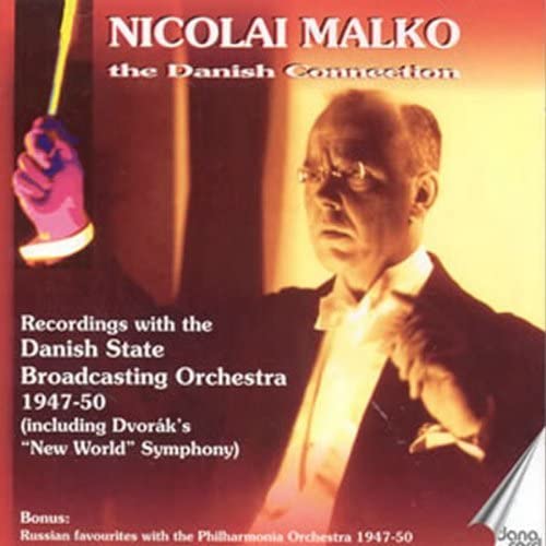 CD cover featuring conductor Nicolai Malko in a suit and glasses.