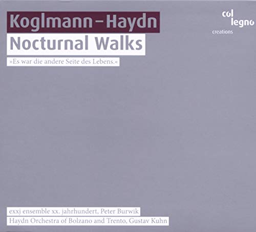 CD cover for “Koglmann: Nocturnal Walks” with purple and white text.
