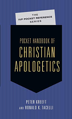 Black book cover with gold text: “Pocket Handbook of Christian Apologetics.”