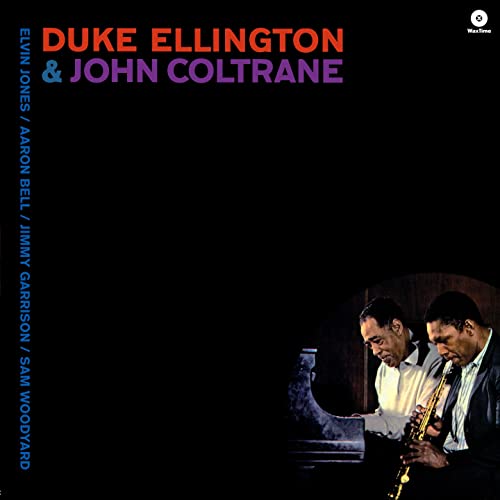 Album cover featuring Duke Ellington and John Coltrane playing music.