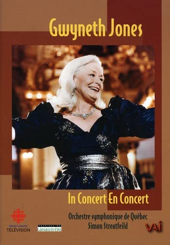 DVD cover featuring Gwyneth Jones in a dark blue gown, smiling during a performance.