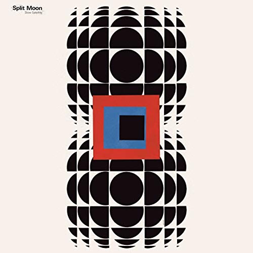 Album cover with repeating black circles and a central red square.