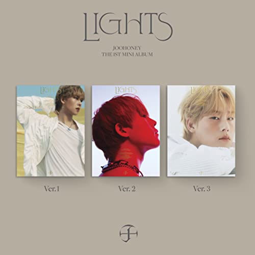 Joohoney “Lights” album cover featuring three different portrait versions.