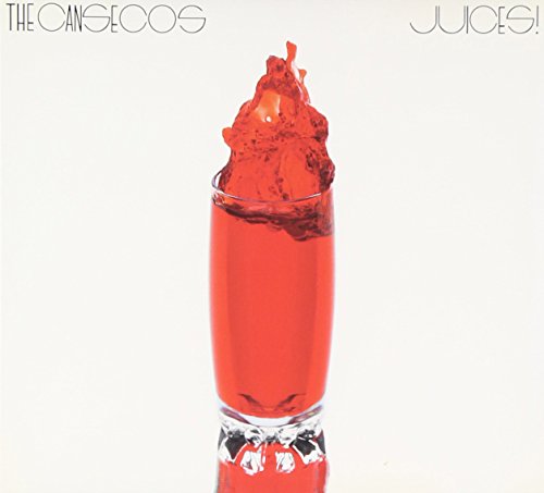 CD cover for “Juices!” featuring a red liquid splash in a glass.