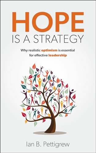 Book cover: "Hope is a Strategy" with a tree of people illustration.