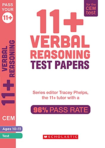 11+ Practice for the CEM Test: Skills Tests for Verbal Reasoning (Ages 10-11) by Tracey Phelps, the tutor with a 96% pass rate. (Pass Your 11+)