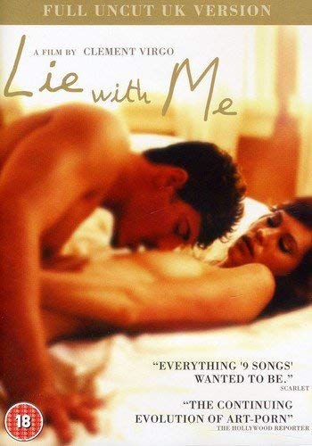 DVD cover for "Lie With Me" featuring two people in embrace.