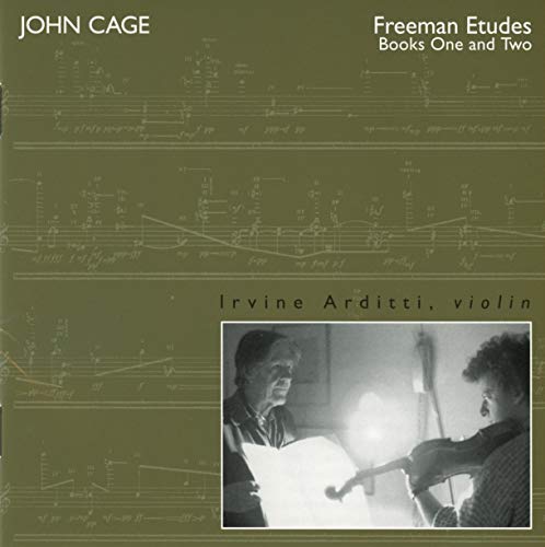 CD cover: Irvine Arditti playing violin with musical score background.