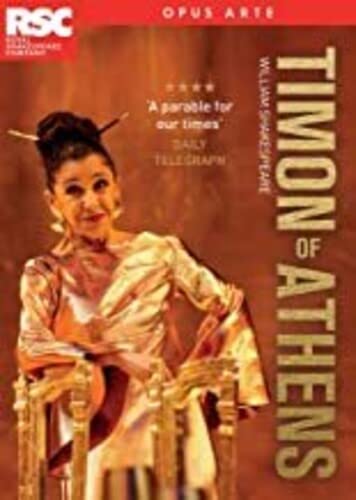 DVD cover for Shakespeare’s *Timon of Athens* featuring an actor in costume.