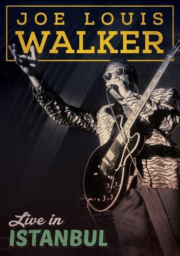 Joe Louis Walker playing guitar with a microphone, DVD cover art.