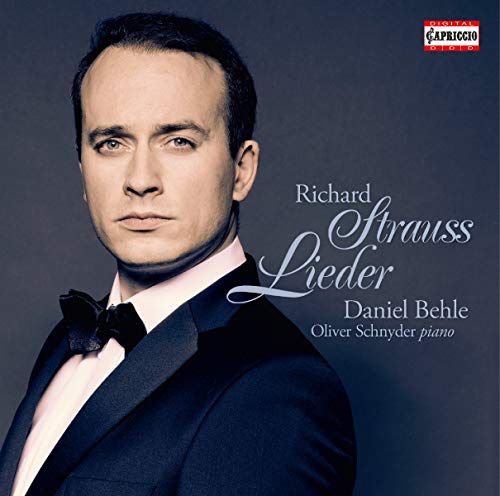CD cover featuring portrait of Daniel Behle, text “Strauss: Lieder”.