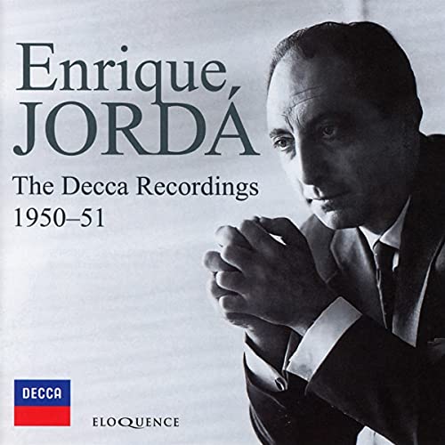 CD cover featuring a black and white portrait of tenor Enrique Jorda.