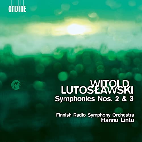 CD cover for Lutosławski symphonies with green, blurred forest background.