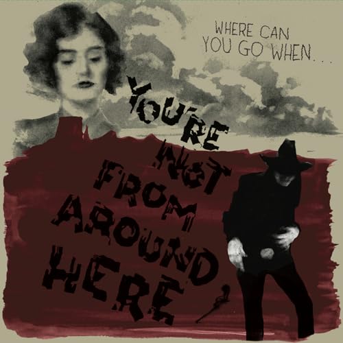 Vintage-style album cover with a woman, cowboy, and distressed text.