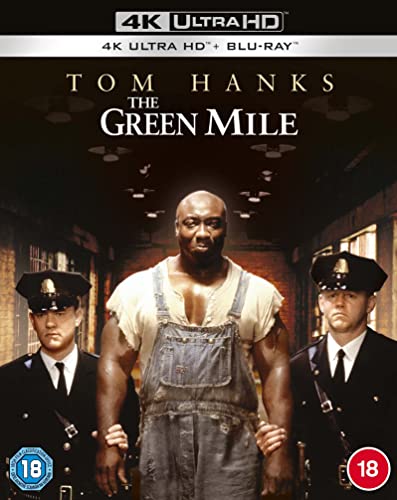 The Green Mile" Blu-ray cover featuring Tom Hanks and a large man in overalls.