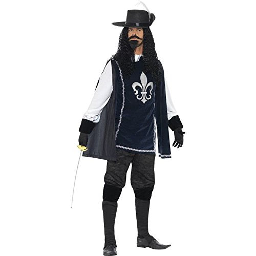 Smiffys Musketeer Male Costume, with Top, Hat