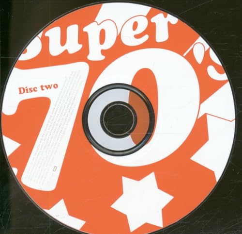 Orange CD with white “Super 70s” text and starburst designs.