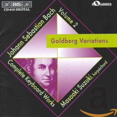 CD cover for Suzuki Masaaki performing Bach’s Goldberg Variations, Volume 2.