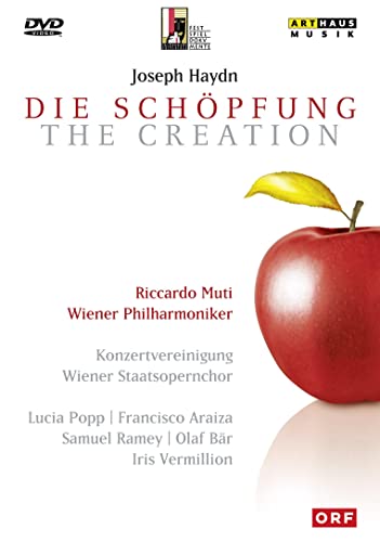 DVD cover for Haydn’s “The Creation” featuring an apple and text.