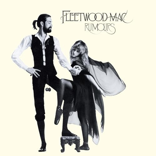 Fleetwood Mac's "Rumours" album cover featuring Stevie Nicks and Lindsey Buckingham.